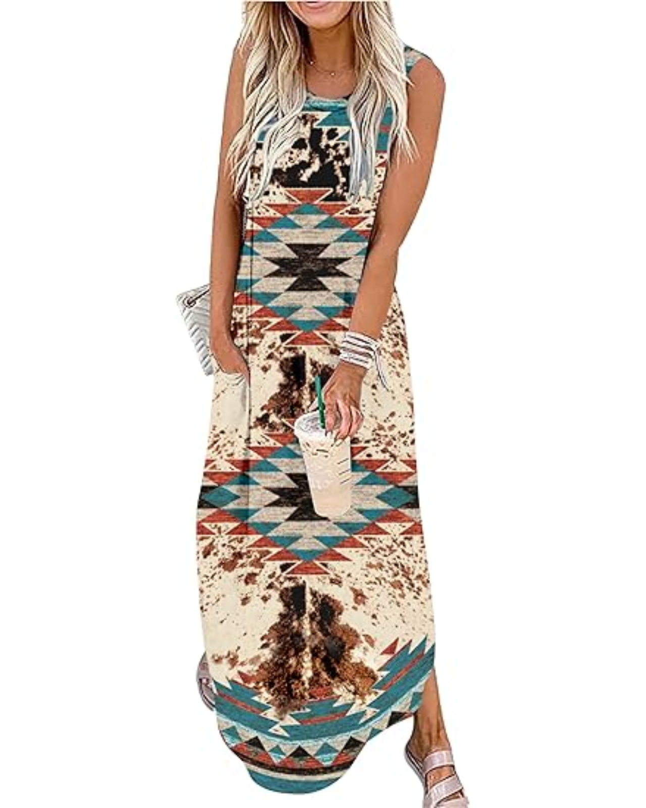 118 Summer Dresses for Women 2025 Beach Vacation Dress Boho Floral Sundresses Ladies Tropical Pockets Maxi Dress - Image 1