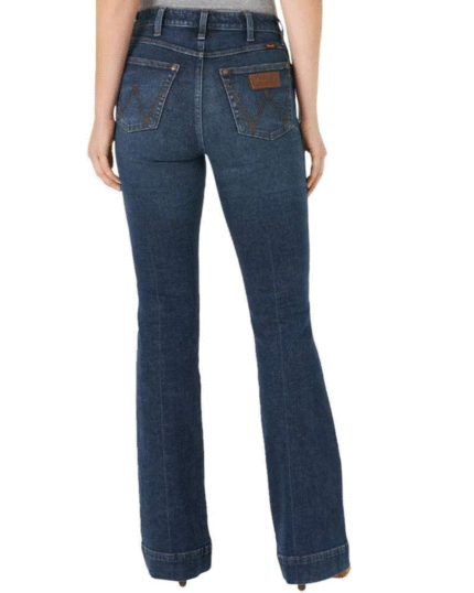 Wrangler Women's Retro High Rise Bailey Bootcut Dark Wash Trouser Jeans Sara