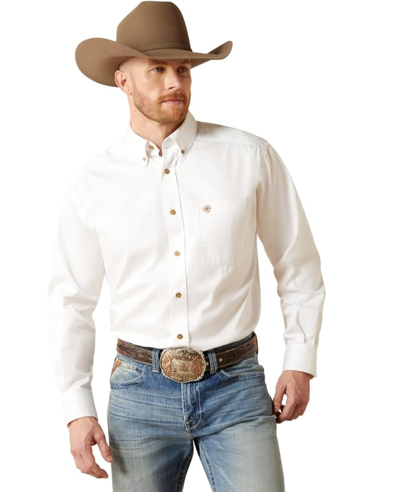 134 ARIAT Men's Team Logo Twill Classic Fit Shirt, - Image 1