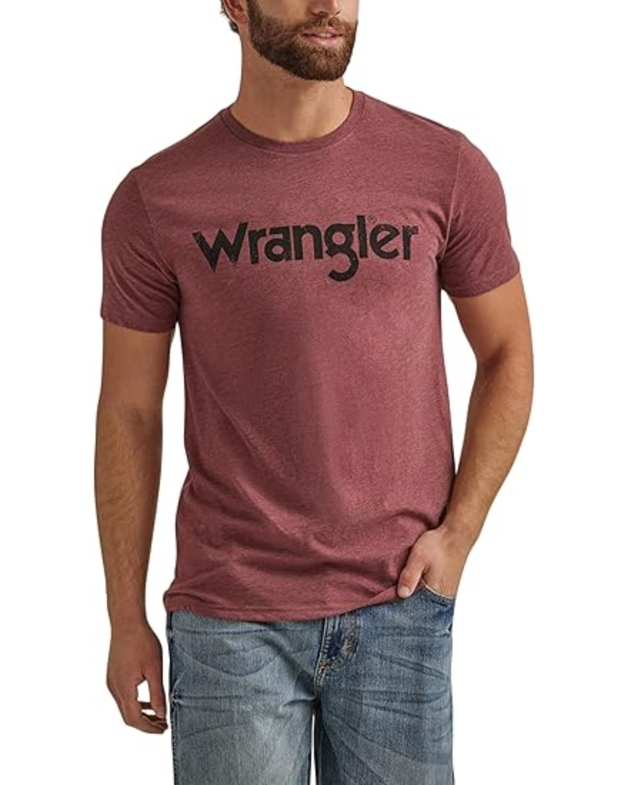 137 Wrangler Men's Western Crew Neck Short Sleeve Tee Shirt - Image 1