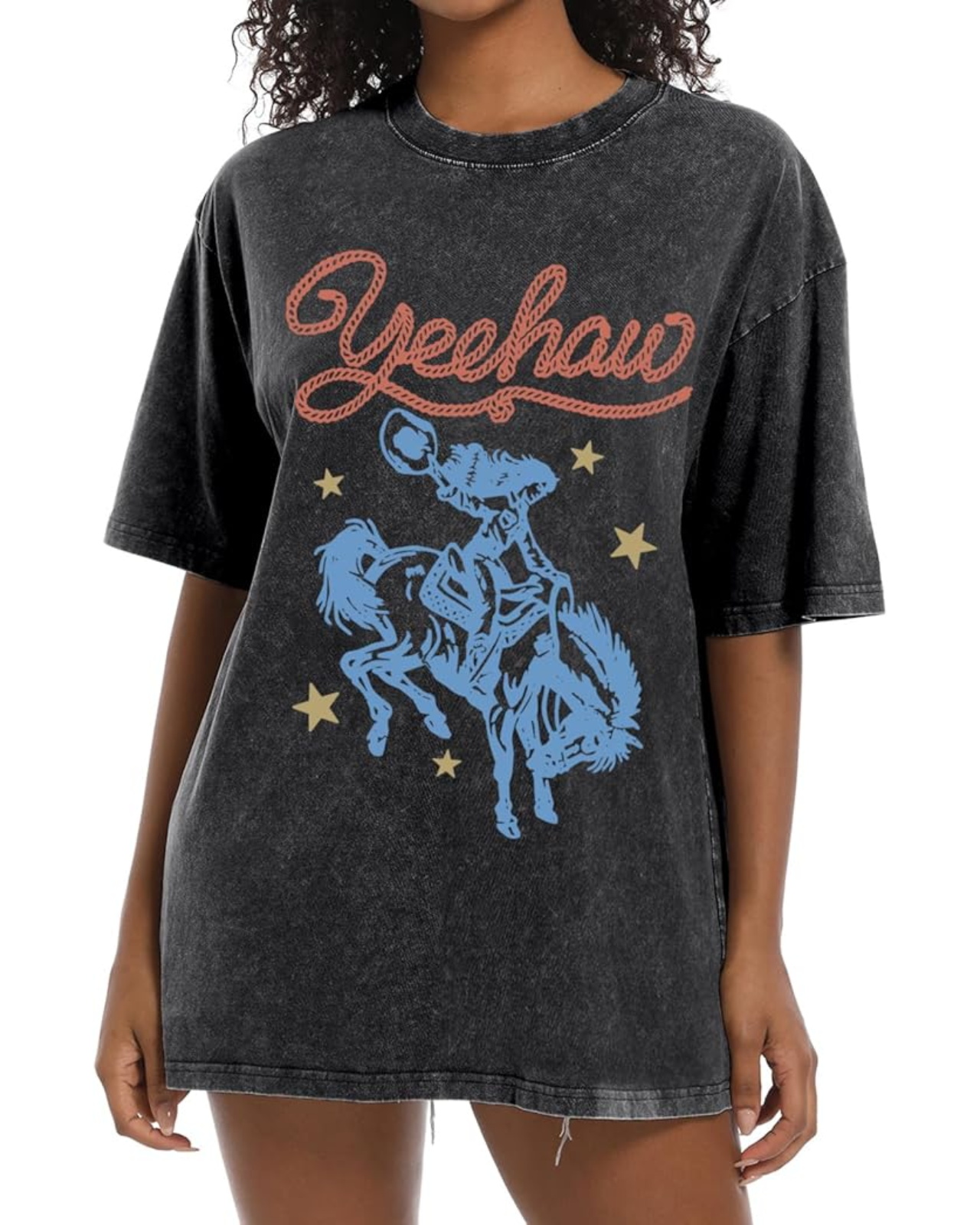 154 Western Shirts for Women Vintage Cowgirl Shirt Oversized Rodeo Cowboy Graphic Tees Country Concert Short Sleeve Tops - Image 1